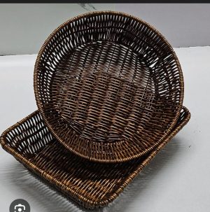 Multi-purpose waterproof reed woven basket 28cm diameter filled with fresh fruits on a modern kitchen counter from Posh Place Africa